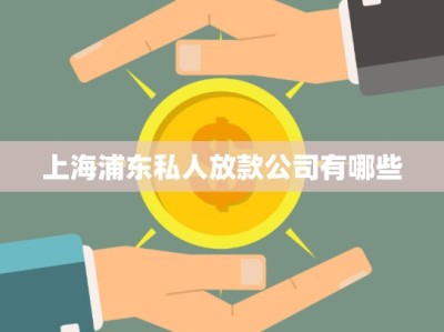 上海浦東私人放款公司有哪些